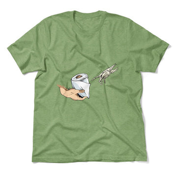 Creation Of Adam - Toilet Paper Men/Unisex T-Shirt in Heather Green color